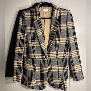 Plaid Tweed Neutral Blazer